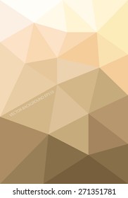 Brown polygon background triangle geometric design with space for text and message for artwork , vector