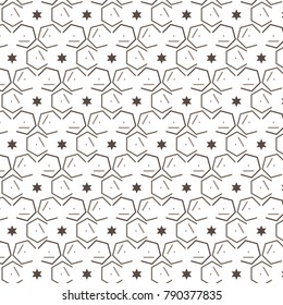 brown polygon line with brown star pattern background vector illustration image