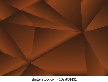Brown polygonal background, abstract texture for advertising business, vector illustration