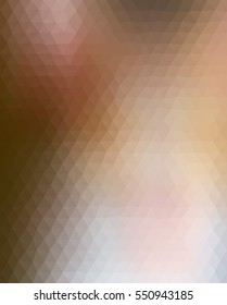 Brown polygonal illustration with triangle. Geometric background.
