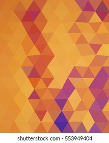 Brown polygonal illustration with triangle. Geometric background.