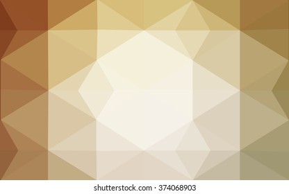 Brown polygonal illustration, which consist of triangles. Geometric background in Origami style with gradient. Triangular design for your business.