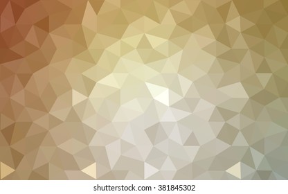 Brown polygonal illustration, which consist of triangles. Geometric background in Origami style with gradient. Triangular design for your business.