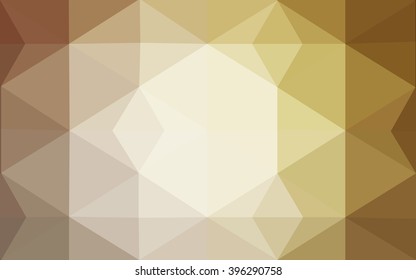 Brown polygonal illustration, which consist of triangles. Geometric background in Origami style with gradient. Triangular design for your business.