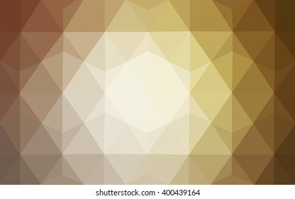 Brown polygonal illustration, which consist of triangles. Geometric background in Origami style with gradient. Triangular design for your business.