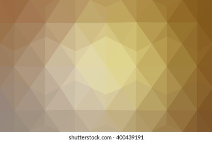 Brown polygonal illustration, which consist of triangles. Geometric background in Origami style with gradient. Triangular design for your business.