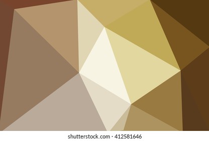 Brown polygonal illustration, which consist of triangles. Geometric background in Origami style with gradient. Triangular design for your business.