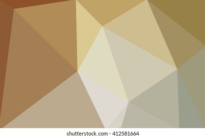 Brown polygonal illustration, which consist of triangles. Geometric background in Origami style with gradient. Triangular design for your business.