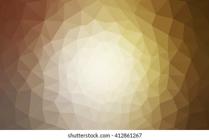 Brown polygonal illustration, which consist of triangles. Geometric background in Origami style with gradient. Triangular design for your business.