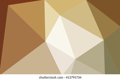Brown polygonal illustration, which consist of triangles. Geometric background in Origami style with gradient. Triangular design for your business.