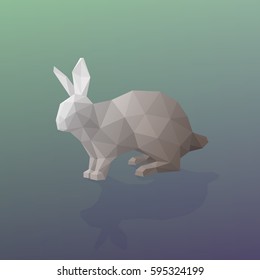 Brown polygonal rabbit.