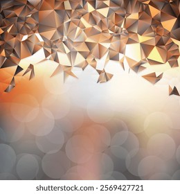 Brown Polygonal Triangle Background Illustrator