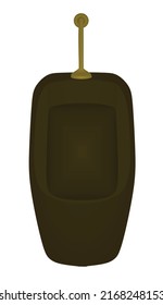 Brown porcelain urinal. vector illustration