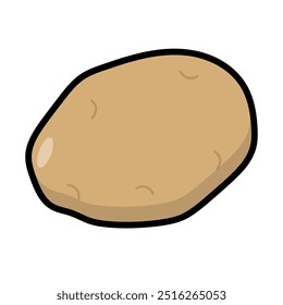 Icono de papa morena. Vegetales. Vector.