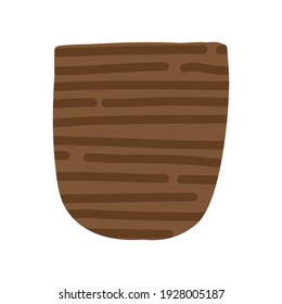 Brown Potted plant with texture icon elements illustration
