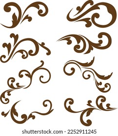 Brown Prada With Leaf Ornamental Collection