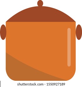brown pressure cooker graphic vector