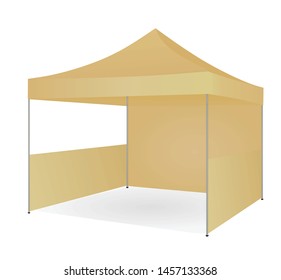 Brown promotional tent. vector illustration