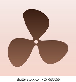 Brown  propeller icon - Vector 