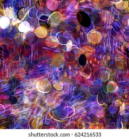 Brown, purple and violet colors. Vector texture from ovals and curved lines. Abstract seamless background for fabric, wrapping, home decor. Watercolor effect.