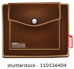 brown purse. vector