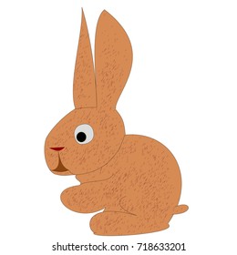 Brown Rabbit vector illustration isolated