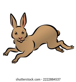 brown rabbit of rabbit year  ,Vector illustration