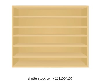 Estantes de rack marrones. ilustración vectorial