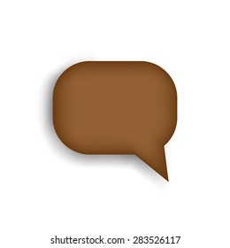 Brown Rectangle Speech Bubble