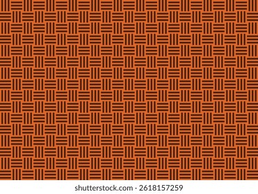 Ilustração de vetor de fundo tecido retangular marrom. Elemento de efeito decorativo padrão de tecido de ornamento sem costura. Projeto de vetor de fundo de padrão tecido de bambu.