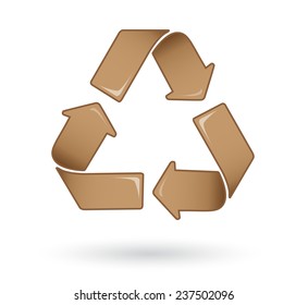 Brown Recycle logo vector