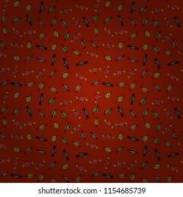 Brown, red and black version. Isolated. Vector illustration. Cute and colorful candy sweet seamless pattern on brown, red and black background.