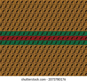 brown red green line pattern Italy Roma Milan Paris style texture art vector