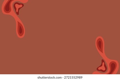 Fundo abstrato do contorno das camadas marrom e vermelho