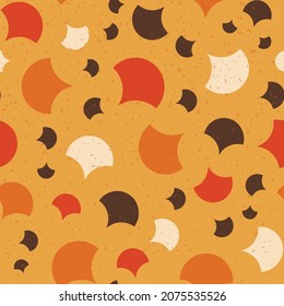 Retro simple marrón, rojo, blanco roto y naranja