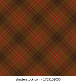 Brown and red plaid pattern. Argyle tartan design for pillows, shirts, dresses, tablecloth etc.