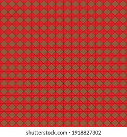 Brown and red square pattern. Vector drawing.