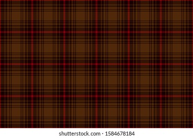 Brown and red tartan plaid. Stylish textile pattern. 