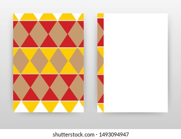 Brown red yellow seamless texture design for annual report, brochure, flyer, poster. Seamless red yellow background vector illustration flyer, leaflet, poster. Business abstract A4 brochure template.