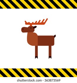 Brown reindeer icon