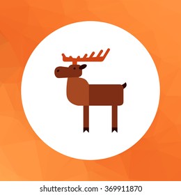 Brown reindeer icon