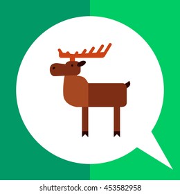 Brown reindeer icon