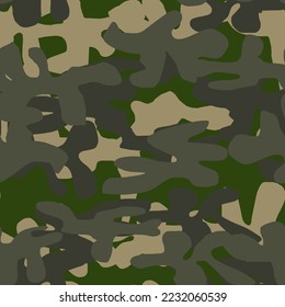 Brown Repeat Pattern. Hunter Woodland Camoflage. Grey Camo Paint. Military Tree Brush. Abstract Vector Camouflage. Army Khaki Canvas. Vector Green Pattern. Seamless Paint. Digital Urban Camouflage.