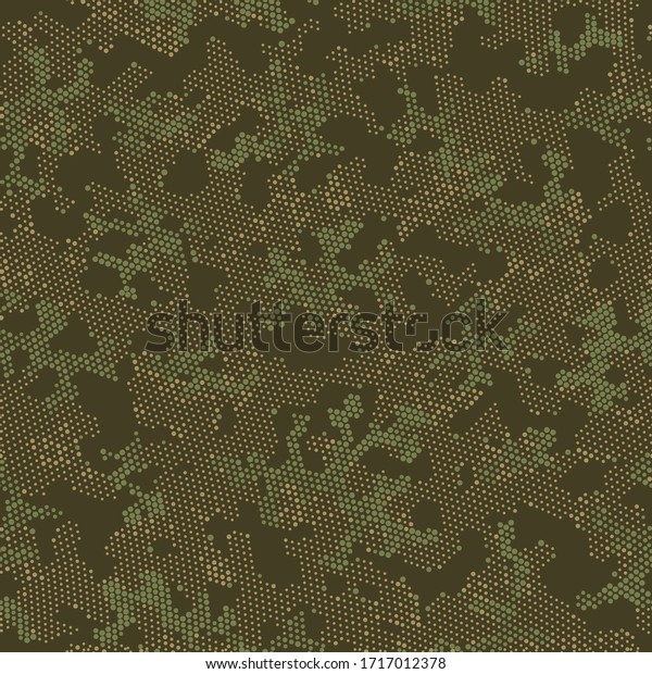 Brown Repeated Circle Camouflage Vector Camouflage Stock Vector ...
