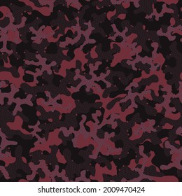 Brown Repeated Doted Vector Wrapping. Khaki Camouflage Seamless Pattern. Dark Seamless Artistic Vector Background. Camouflage Fabric Olive Seamless Circle Graphic Print. Dark