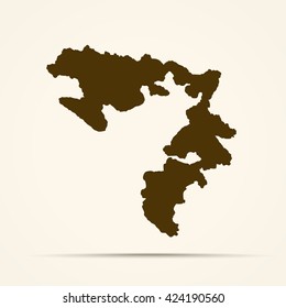 Brown Republika Srpska Map Illustration



