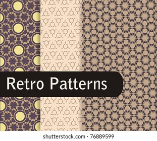 Brown Retro Pattern Set