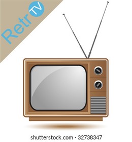 Brown retro Television