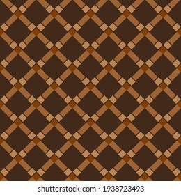 Brown Rhombuses Pattern. Abstract Rhombus Pattern. Vector