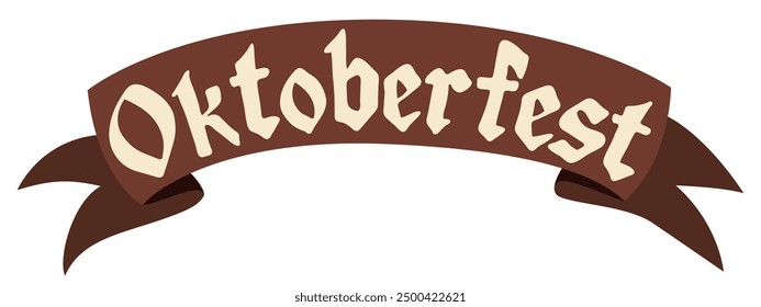 Brown ribbon with the inscription "Oktoberfest".